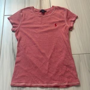 Ralph Lauren Blue Label Red Striped Short Sleeve Tee